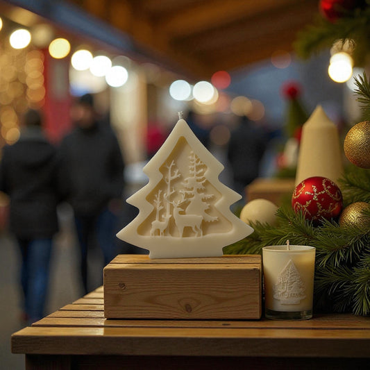 Bougie décorative - Forêt Hivernale ❄️