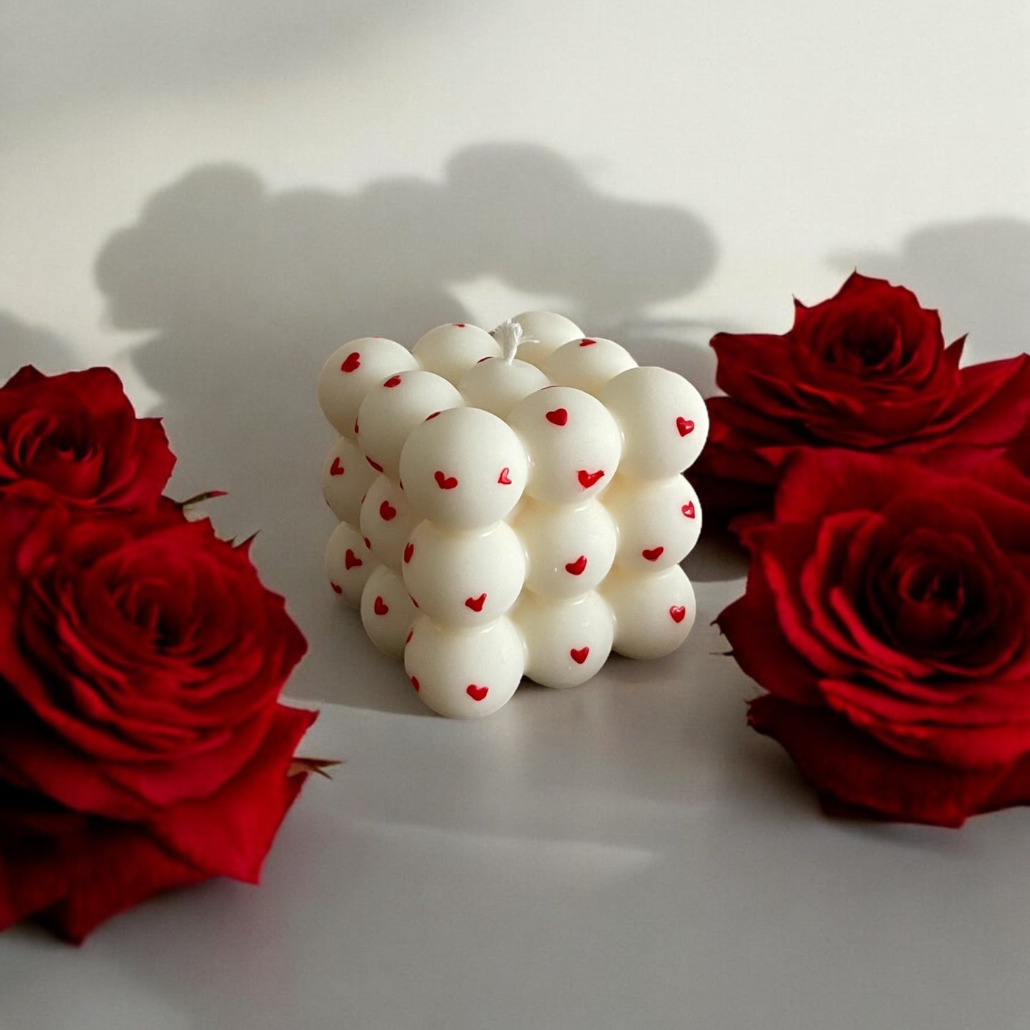 Bougie Bubble coeur | Bougie décorative | Bougie St Valentin