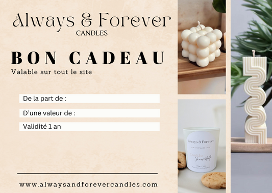 Carte cadeau ALWAYS AND FOREVER 💛
