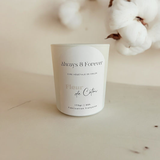 Bougie en pot | Fleur de coton